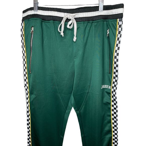 Karter Collection Checkered Track Jogger Athletic Pants 2XL Green - Picture 5 of 10